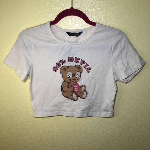 Coney ISLAND PICNIC 90% Devil Womens Baby Tee size S - Picture 3 of 8